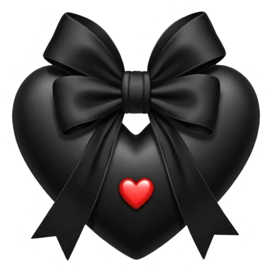 heart with a velvet bow, goth sticker