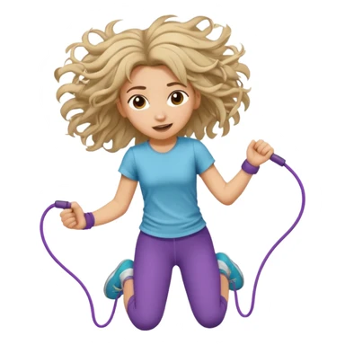jumping rope tangled sticker