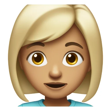 Girl giving rude face sticker