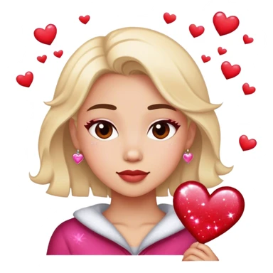 Valentine’s Day sparkle person named Kaiya sticker