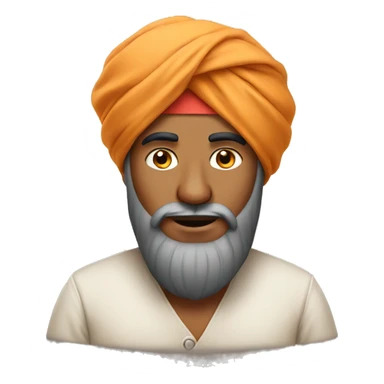 indian man wearing turban  sticker