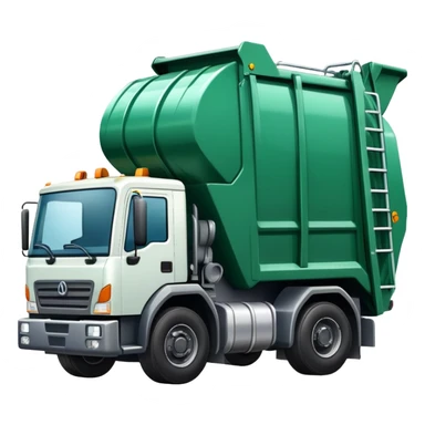 A front loader garbage truck sticker