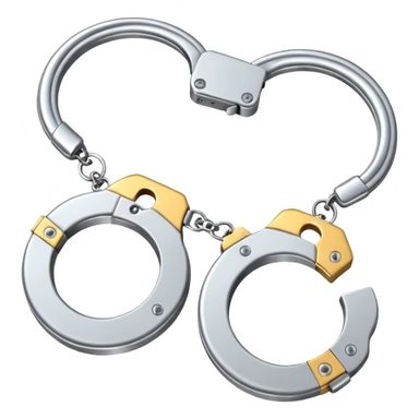 two separate broken handcuffs sticker