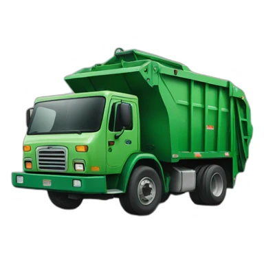 Green garbage truck sticker