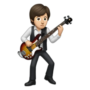 Paul McCartney Playing bass sticker