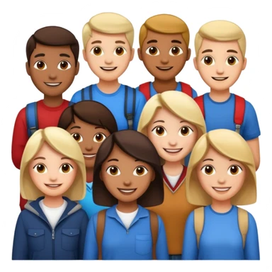 grupo de estudiantes  sticker