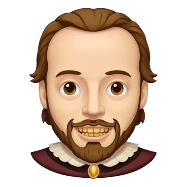 Shakespeare with gold teeth sticker