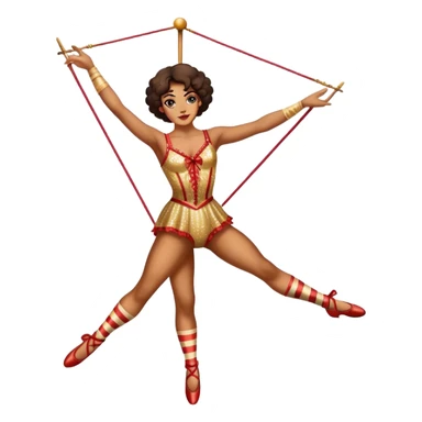 Vintage circus tightrope walker sticker