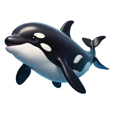 Cinematic Comical orca Portrait Emoji, Head tilted dramatically with an exaggeratedly shocked expression, featuring a sleek black-and-white body with wide, comically expressive eyes full of playful disbelief and animated flippers, Simplified yet hilariously expressive features, highly detailed, glowing with a slightly sassy oceanic glow, high shine, dramatic yet playful, stylized with an air of cheeky marine mischief, soft glowing outline, capturing the essence of a meme-worthy orca that looks ready to make waves with its hilariously dramatic antics! sticker