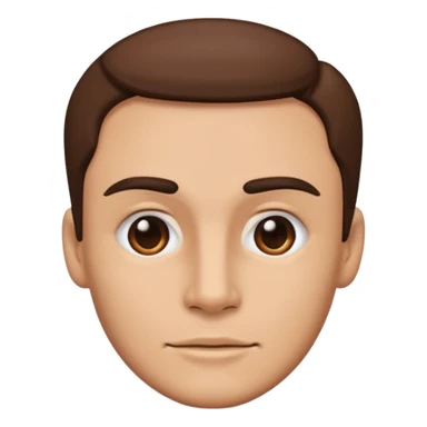 Emoji Sigma con una mandíbula muy marcada y con una ceja levantada y la otra abajo sticker