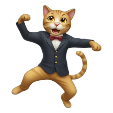 a dancing cat ske ske sticker