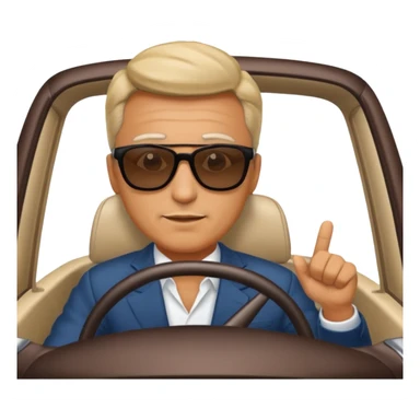 Boss moving car on street. sticker