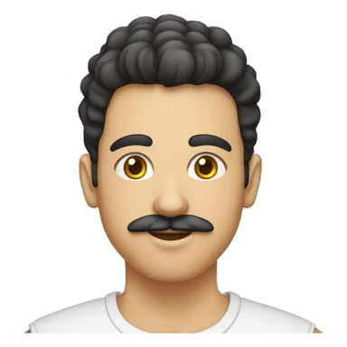 un jeune homme marocain avec une coupe taper et un bouc moustache,  sticker