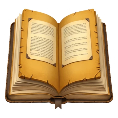 open old book low poly sticker