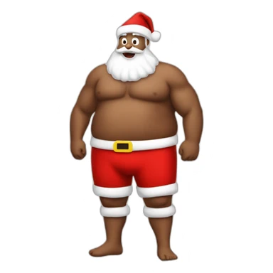 dad bod fat santa going gym sticker