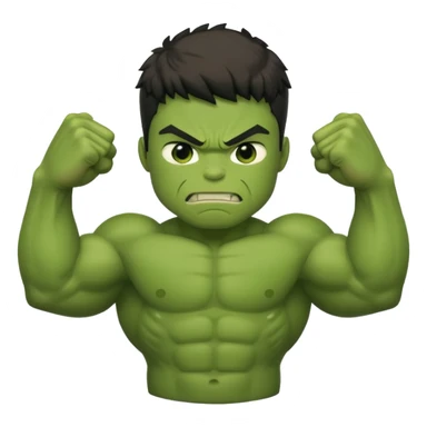 kid hulk flexing arms sticker