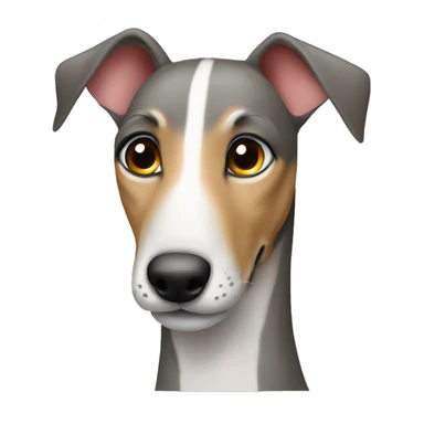 fawn tiger greyhound with gray head sticker