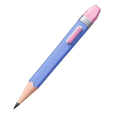 periwinkle pencil with light pink eraser, ✏️ emoji  sticker