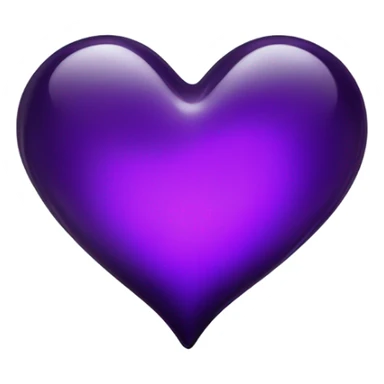glass dark purple heart  sticker