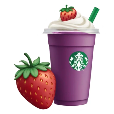 Strawberry açaí refresher Starbucks with no strawberry pieces  sticker