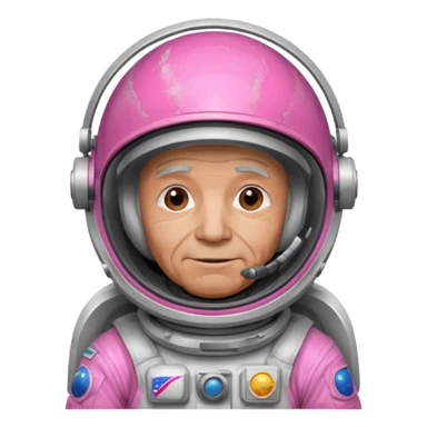  old man man Astronaut with Pink Visors sticker