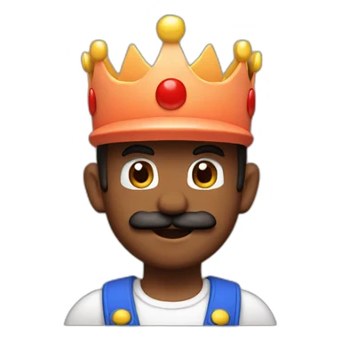 Mario with peach crown sticker