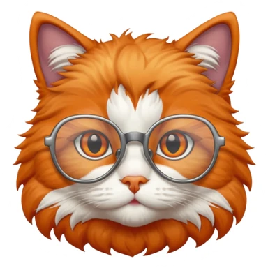 cat with glasses sticker
