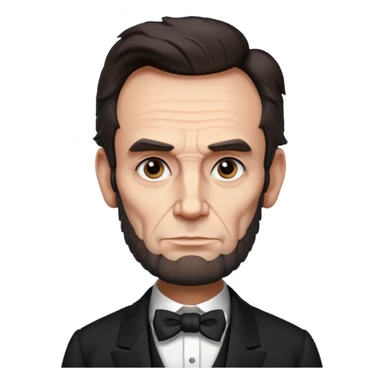 Abraham Lincoln with gray eyes sticker