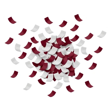 Burgundy and white confetti sticker