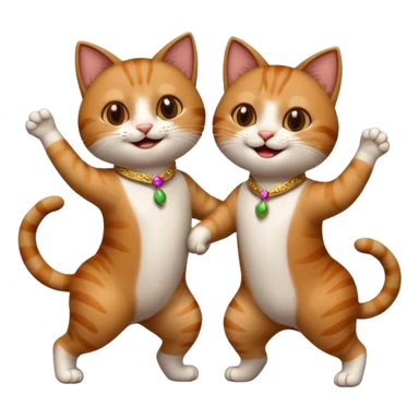 Cats couple salsa dancing  sticker