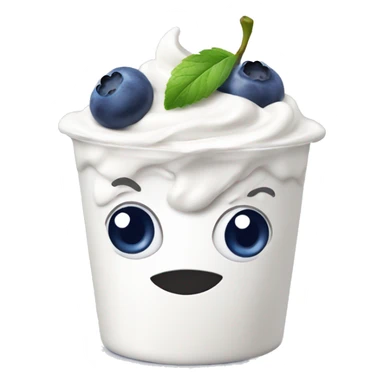 Yogurt with blueberries  sticker