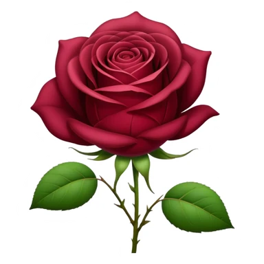 burgundy rose realistic sticker