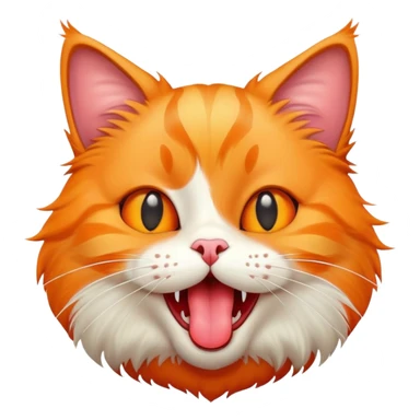 silly unreal cat with his tounge out sticker