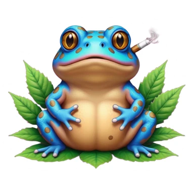 Bufo toad smoking weed sticker