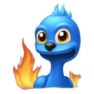 Flama de fuego color azul  sticker