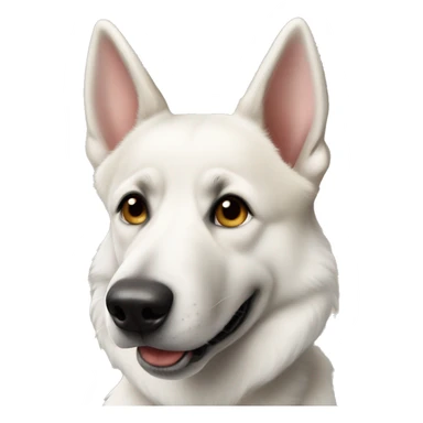 White German Shepard mixed with huskey sticker