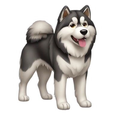 Dog alaskan malamute full-body sticker