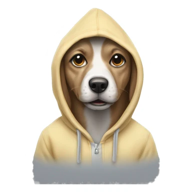 dog wearing a hoddie sticker