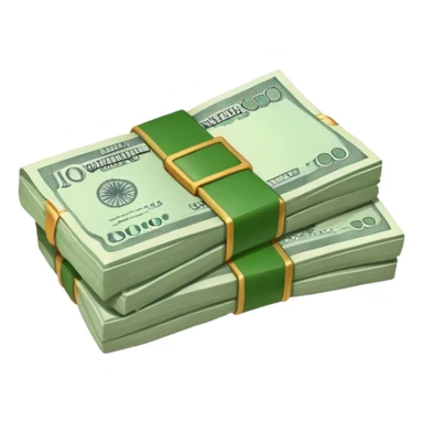 bundle of Indian rupee cash sticker