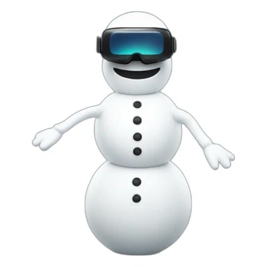 Snowman in vr headset,full body sticker