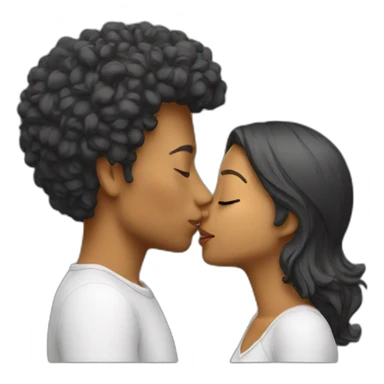 Kissing girlfriend forhead sticker