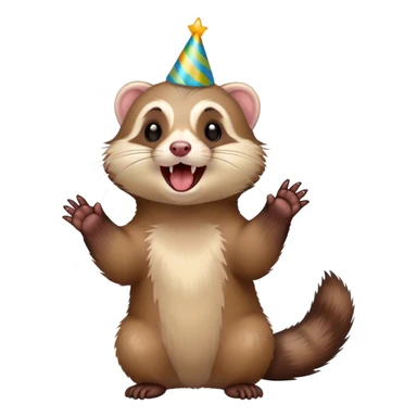 ferret singing happy birthday  sticker