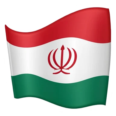 square iranian flag green white and red basic sticker