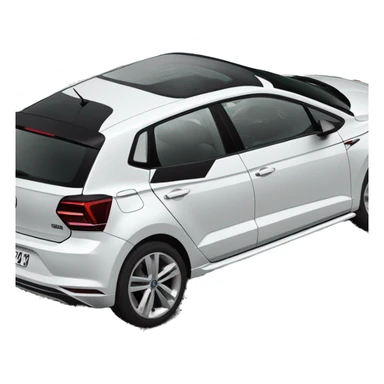 volkswagen polo 2020 r line white from the side sticker