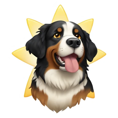 bernese mountain dog with a filipino sun  sticker