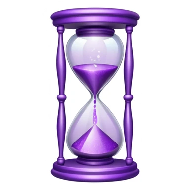 glitter purple hourglass sticker