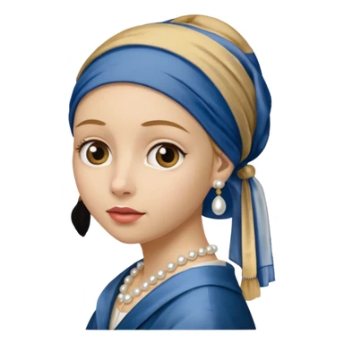 Girl with a Pearl Earring painting sticker