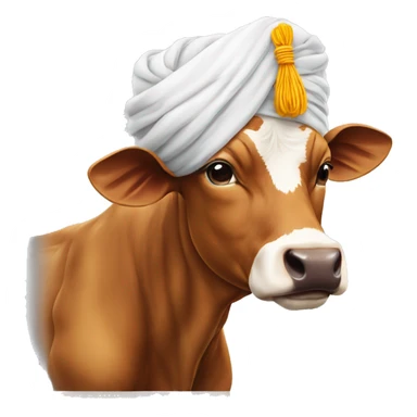 Sikh cow  with a turban sticker