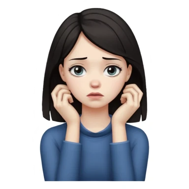 A girl choking herself  sticker