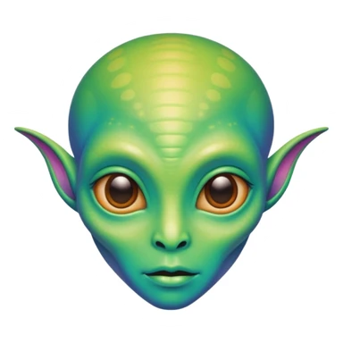 alien living in desert, very colorful, accessories, just face  sticker